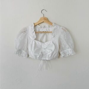 peasant milkmaid cropped blouse